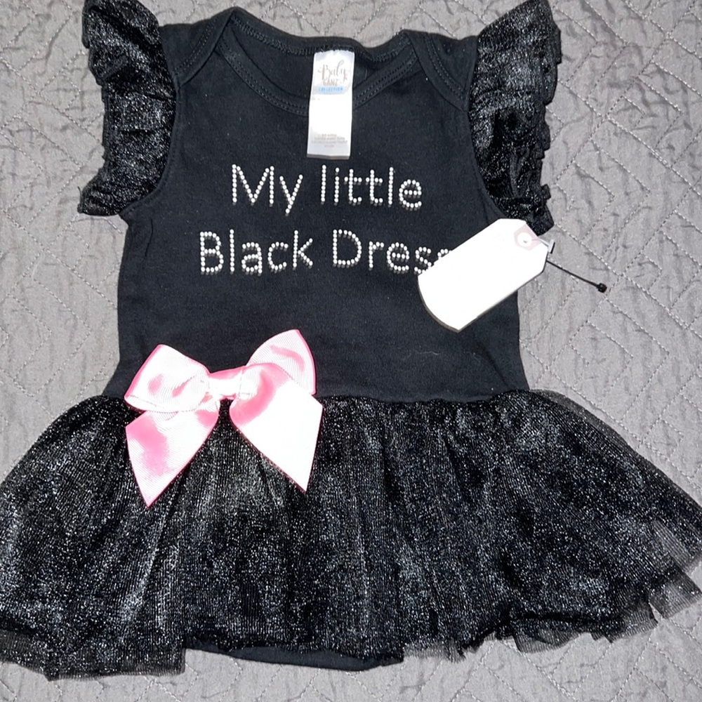 My Little Black Dress Onesie with Tutu By Baby Ganz BNWT SIZE 6-12 Months